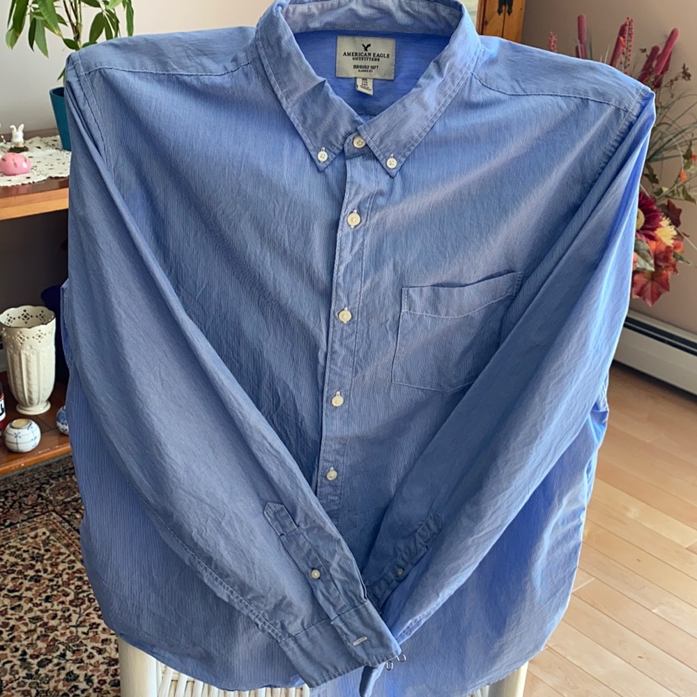 AE Seriously Soft Dress Shirt NWOT
